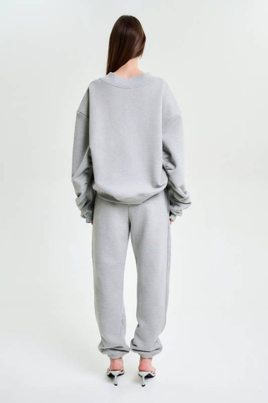 Джоггеры на узкой резинке GRAY MELANGE